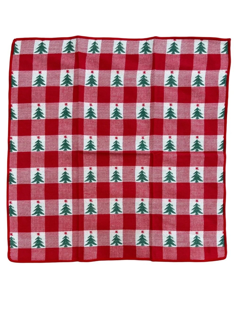 VTG NIP Chadwick's of Boston Christmas Tree Gingham 24 Pc - Set 12 Napkin 12 Mat